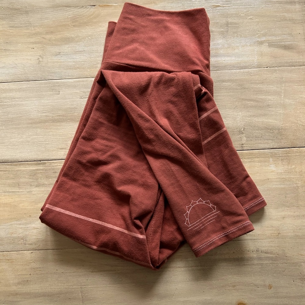 Purusha People organic cotton high rise sunrise yoga leggings xs